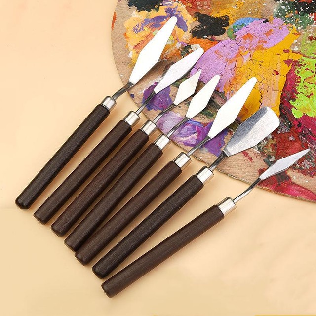 7pcs Stainless Steel Oil Painting Knives Artist Crafts Spatula